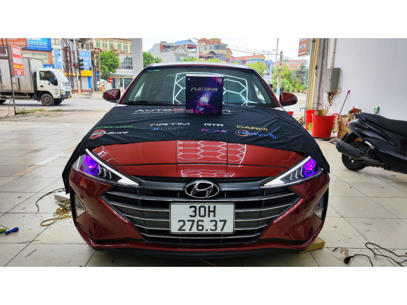 Độ đèn nâng cấp ánh sáng Nâng cấp bi led Titan platinum plus 9+3 cho xe Hyundai Elantra 2019 